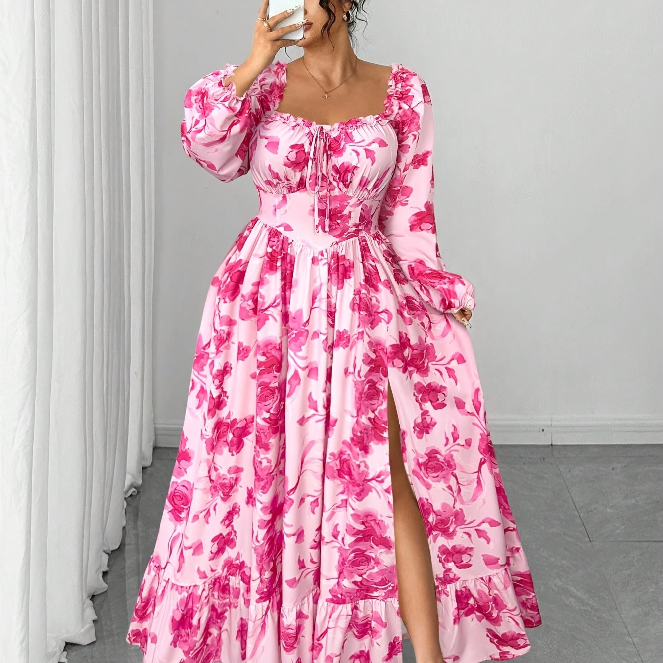 Robe élégante enveloppante pour femmes, taille plus, mode printemps/été