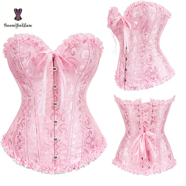 Corset Moulant En Dentelle Pour Femmes, Lingerie Sexy, Corset Plissé, Taille Xs-6xl 810 # - Bustiers Et Corsets