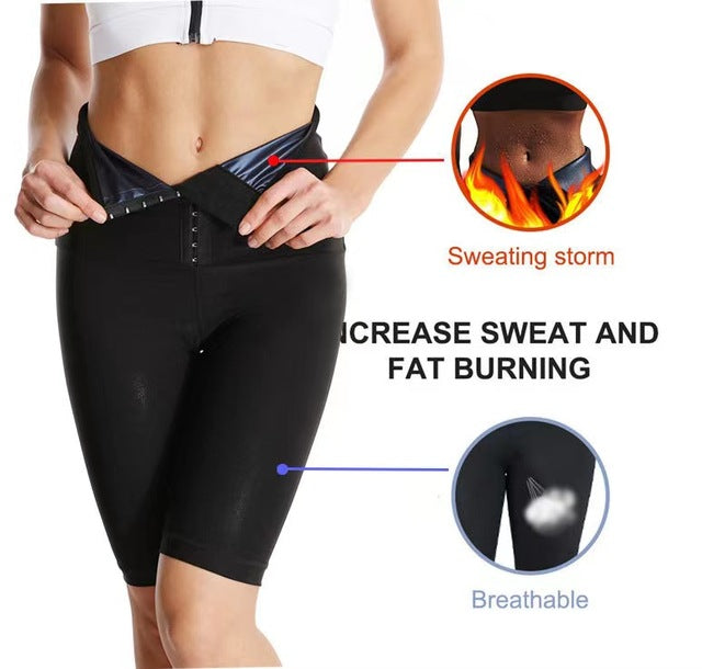 Legging de sudation taille haute, pantalons longs amincissants.