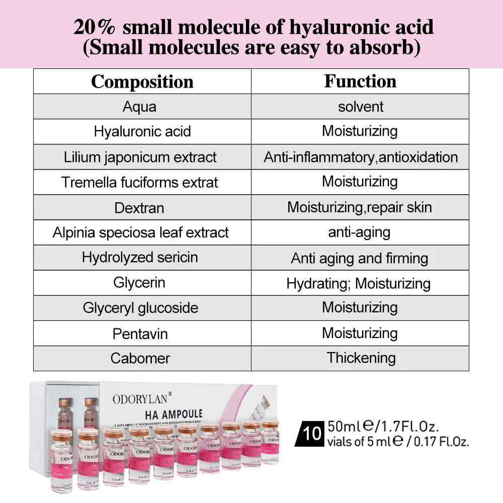 Sérum pour le visage à l'acide hyaluronique, essence de réparation de la peau, soin raffermissant, hydratant, anti-âge