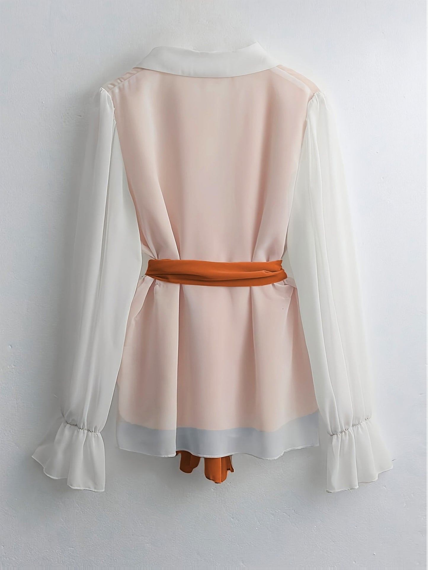Elégant ensemble pour femme grande taille, chemise et pantalon ample