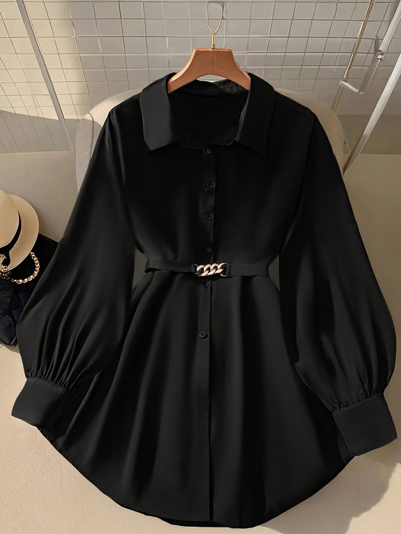 Chemise Décontractée à manches longues et élégante grande taille pour femmes