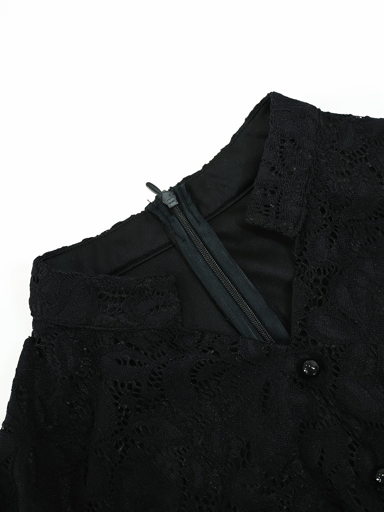Robe mi-longue élégante manches courtes, col en V, grande taille pour femme