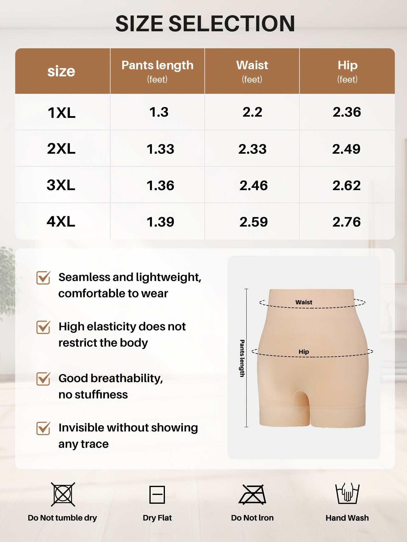 Short gainant taille haute dentelle sculptante push up