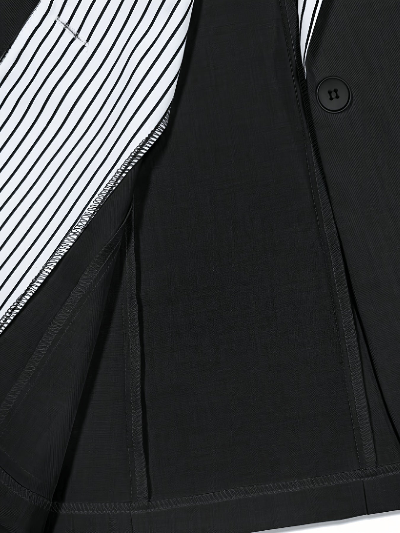 Blazer à manches longues rayées, taille grande