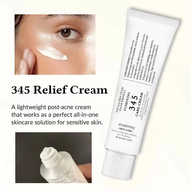 Marque 345 crème pour le visage coréen soins de la peau adoucissant hydrater crème pour le visage réparation douce adapté aux peaux sensibles crème pour le visage