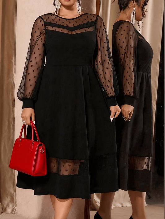 Élégante robe longue manches longues et voilé