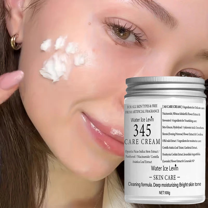Marque 345 crème pour le visage coréen soins de la peau adoucissant hydrater crème pour le visage réparation douce adapté aux peaux sensibles crème pour le visage