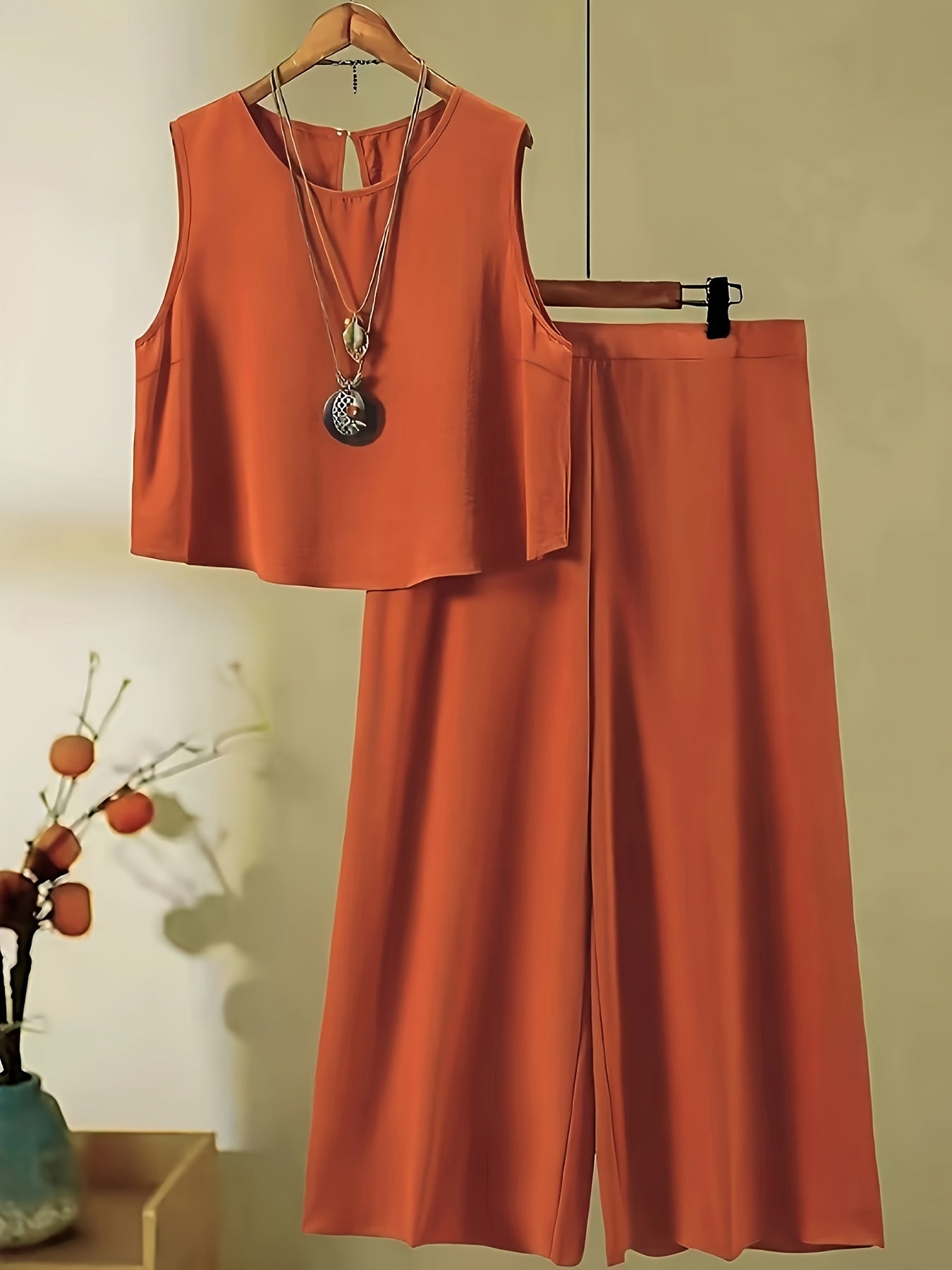 Ensemble Grande Taille : Orange Encounter, Élégant et Chic.
