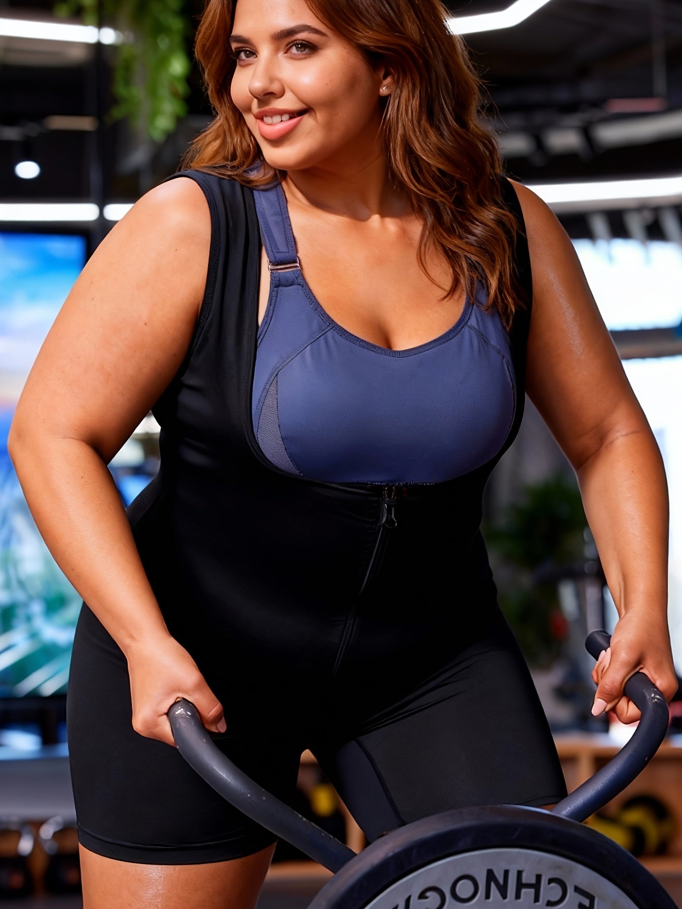 Combi-short de sudation sans manches grande taille