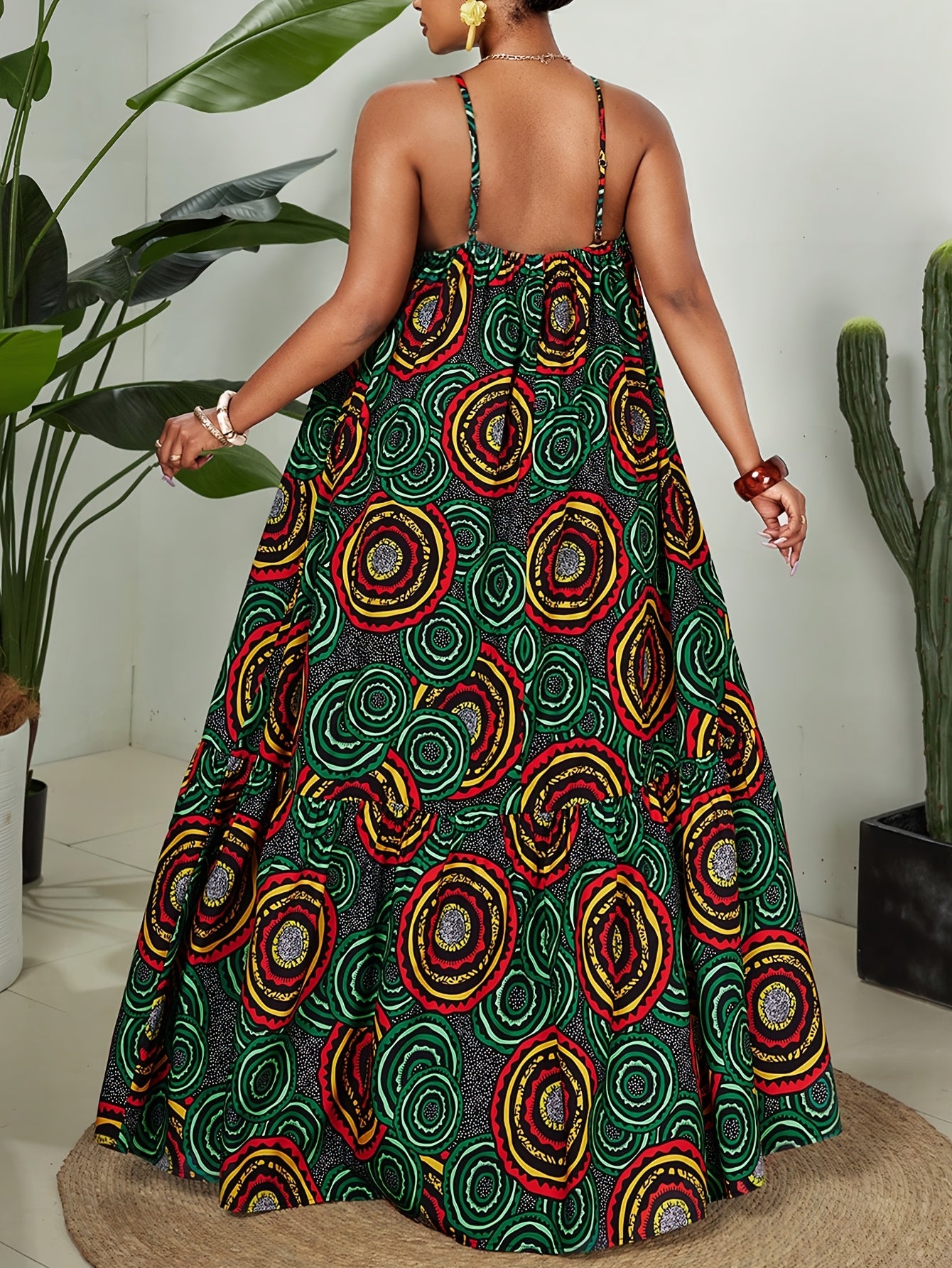 Robe à fleur colorée à épaules dénudées