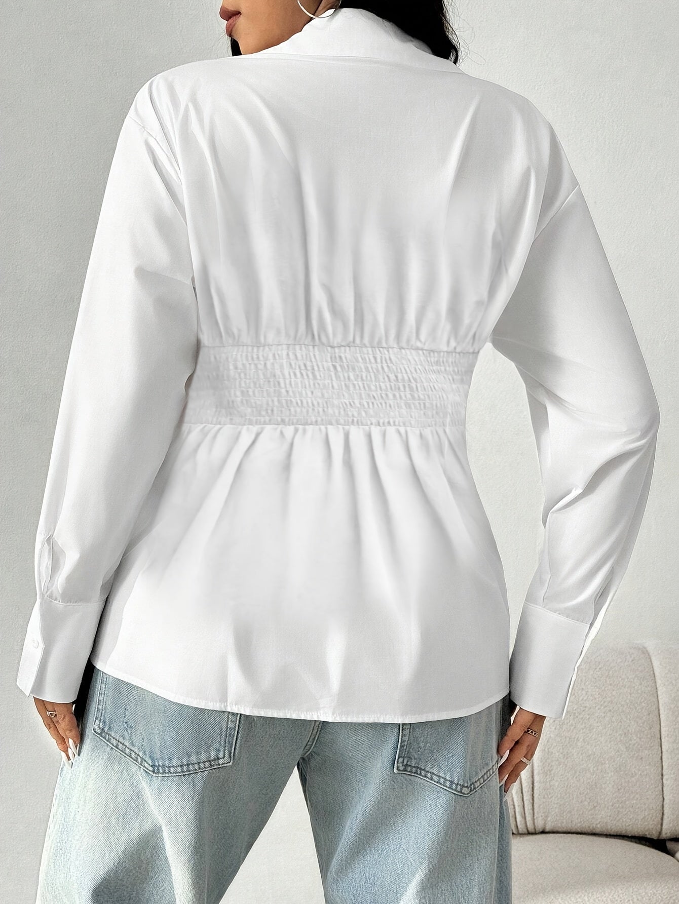 Chemise Décontractée à Manches Longues, taille Grande
