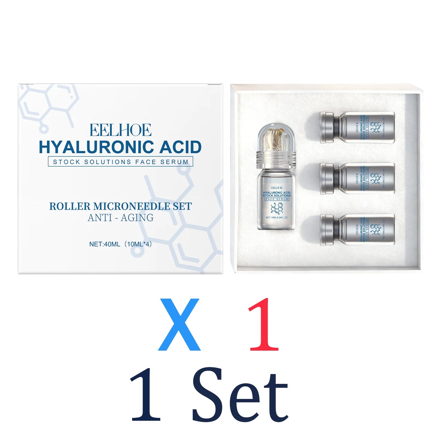 Sérum à la niacinamide et micro-aiguilles, kit de sérum facial 0,25 mm, hydratant, nourrissant pour la peau, soin du visage hivernal, rouleau facial, crème de jour 30 ml