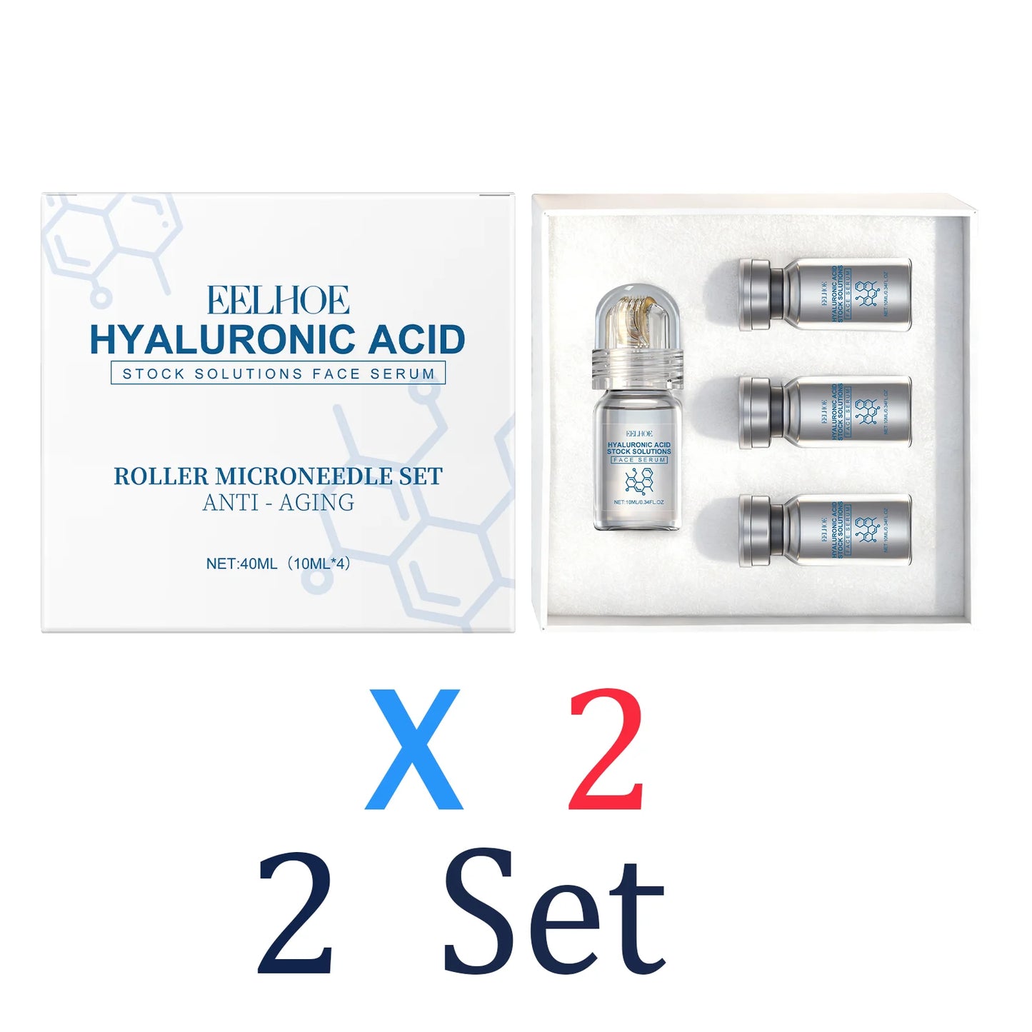 Sérum à la niacinamide et micro-aiguilles, kit de sérum facial 0,25 mm, hydratant, nourrissant pour la peau, soin du visage hivernal, rouleau facial, crème de jour 30 ml
