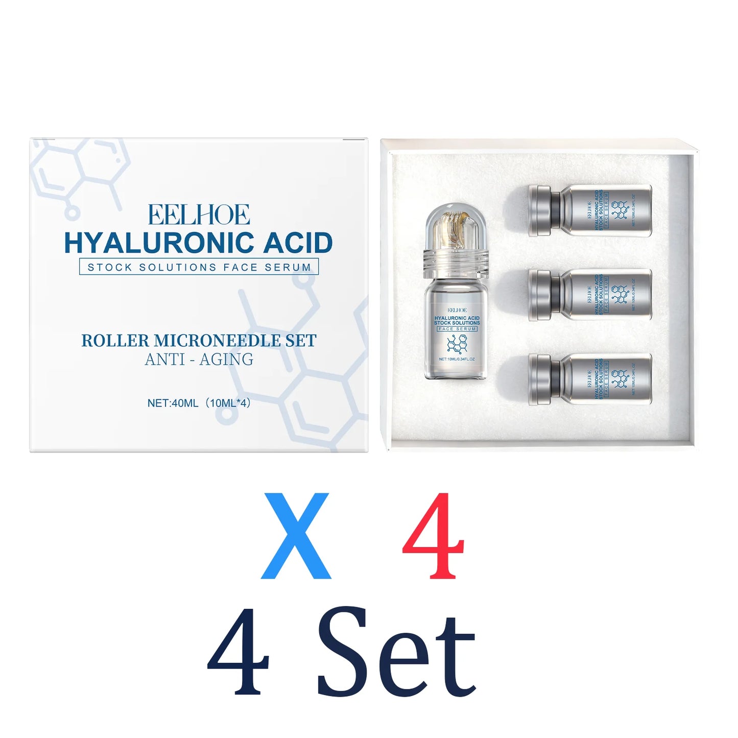 Sérum à la niacinamide et micro-aiguilles, kit de sérum facial 0,25 mm, hydratant, nourrissant pour la peau, soin du visage hivernal, rouleau facial, crème de jour 30 ml