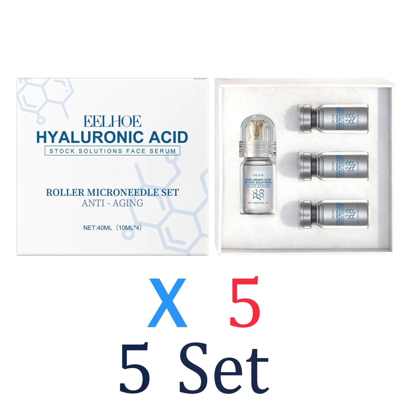 Sérum à la niacinamide et micro-aiguilles, kit de sérum facial 0,25 mm, hydratant, nourrissant pour la peau, soin du visage hivernal, rouleau facial, crème de jour 30 ml