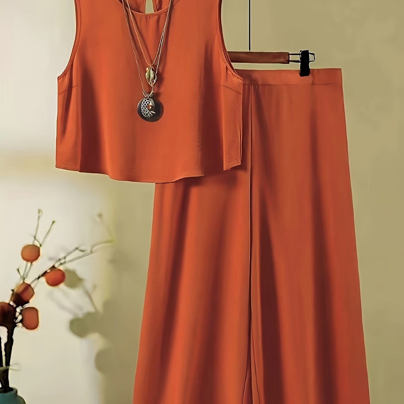 Ensemble Grande Taille : Orange Encounter, Élégant et Chic.