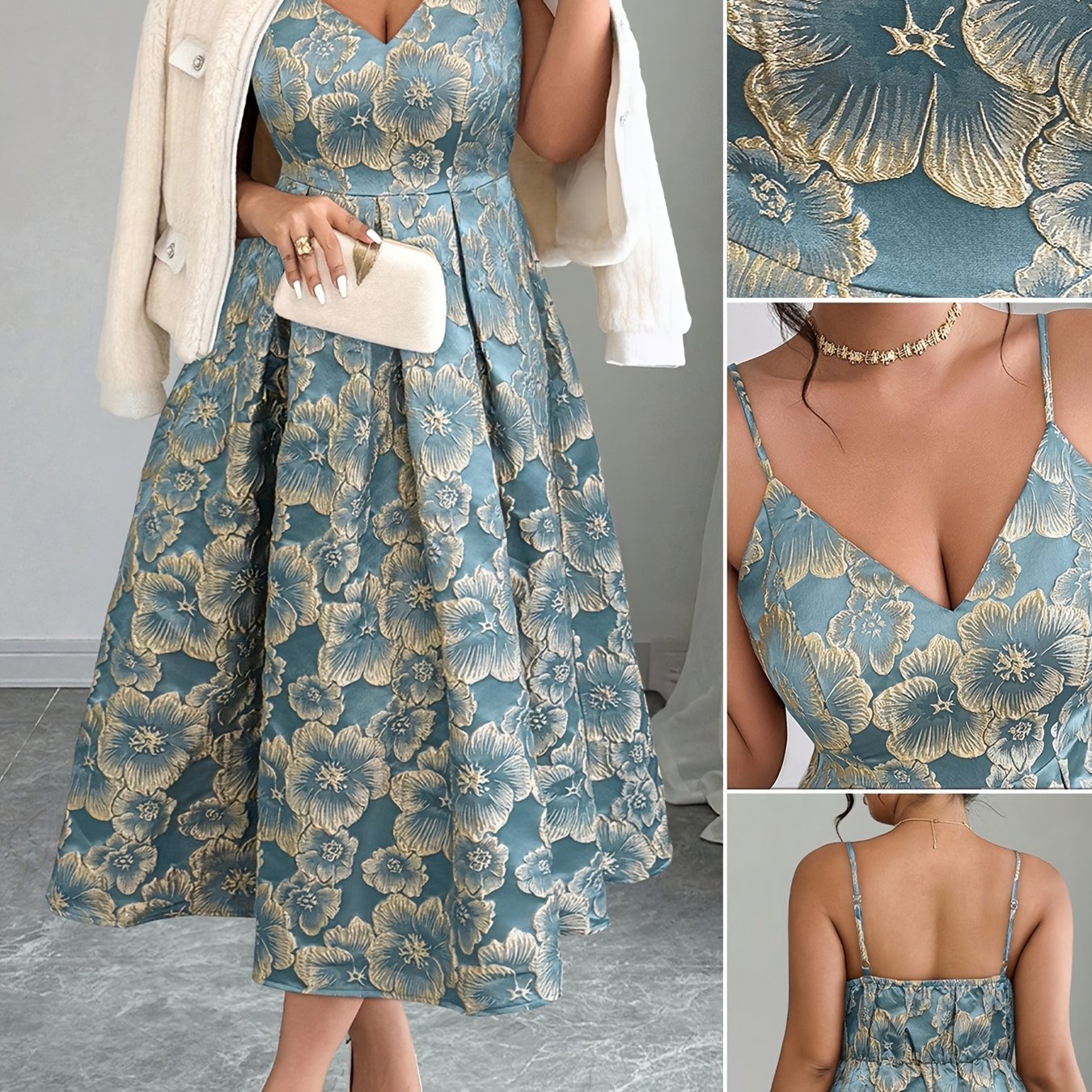 Robe grande taille pour femme, élégante, à bretelles spaghetti et col ras du cou - Robe longue sans manches, coupe droite, convient pour robe d'invitée de mariage, trajets professionnels, tenues de printemps-été, lavable en machine