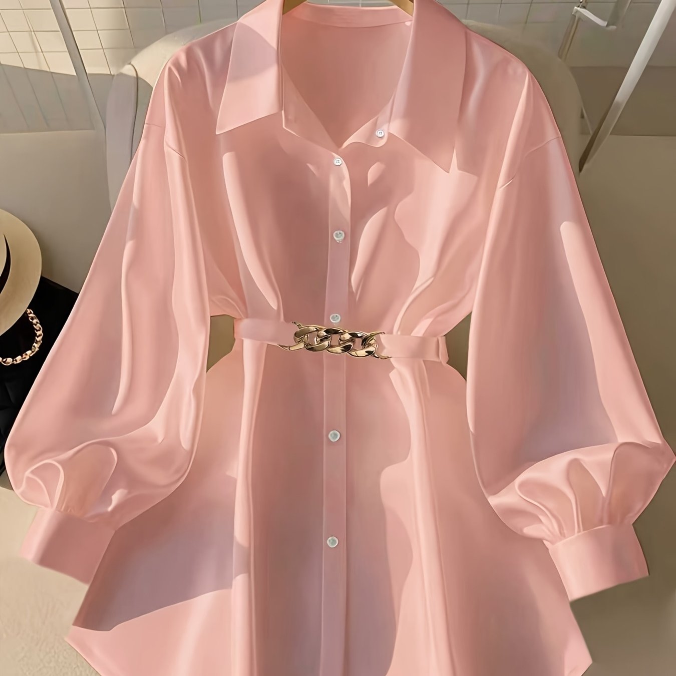 Chemise Décontractée à manches longues et élégante grande taille pour femmes