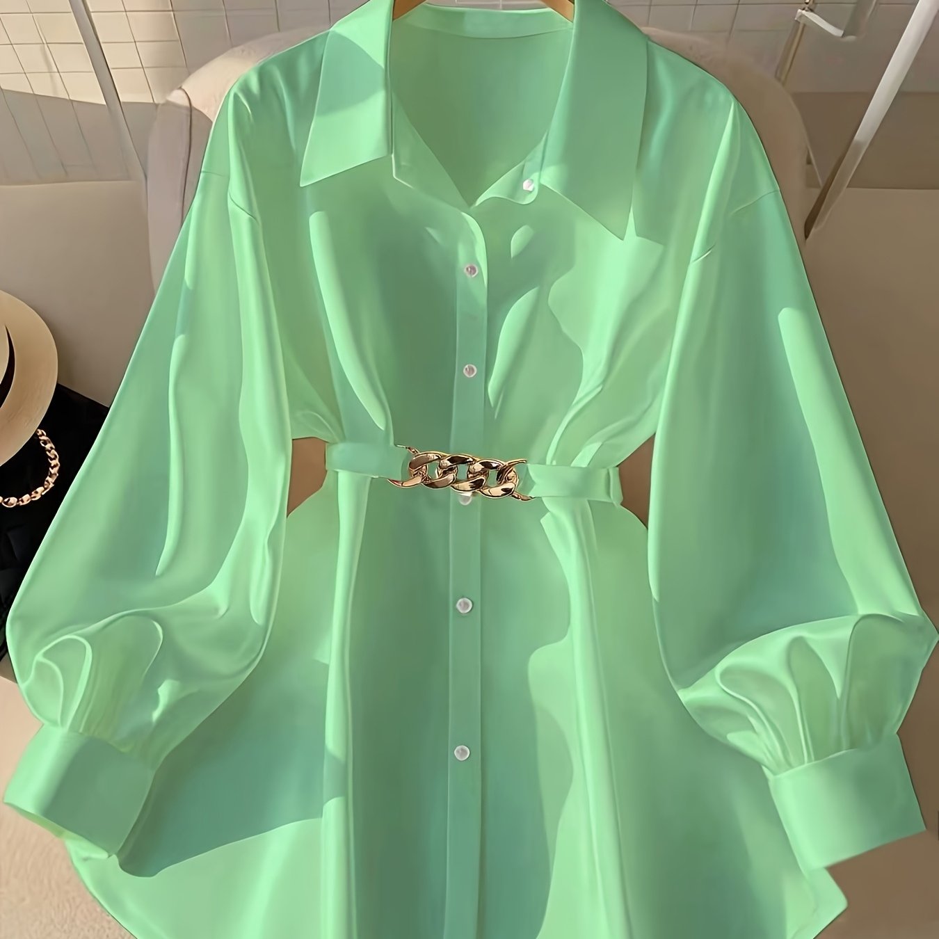 Chemise Décontractée à manches longues et élégante grande taille pour femmes