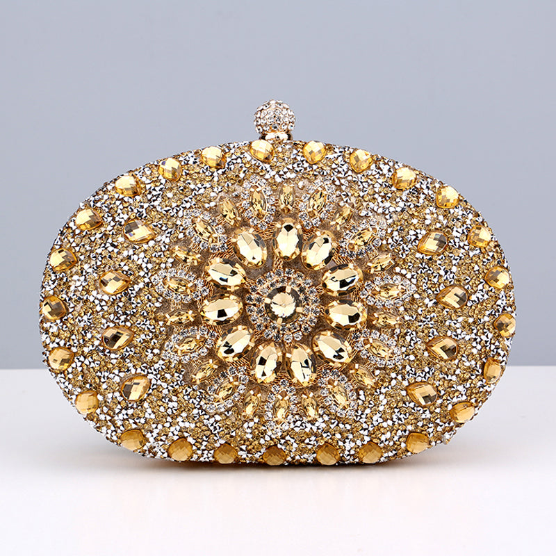 Pochette de luxe en diamant pour femmes, sac de soirée cristal