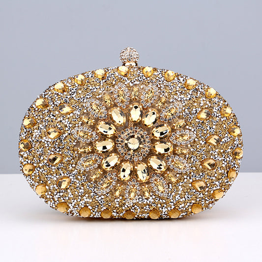 Pochette de luxe en diamant pour femmes, sac de soirée cristal