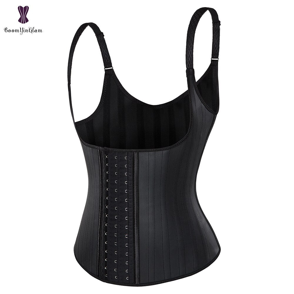 Gilet Minceur en Latex avec Ceinture de Maintien de la Posture et Gaines de Ventre en Acier désossé pour une Silhouette Parfaite