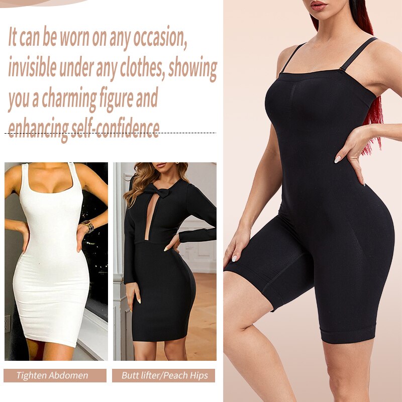 Body amincissant effet push up pour femme, gaine ventre plat et cuisses