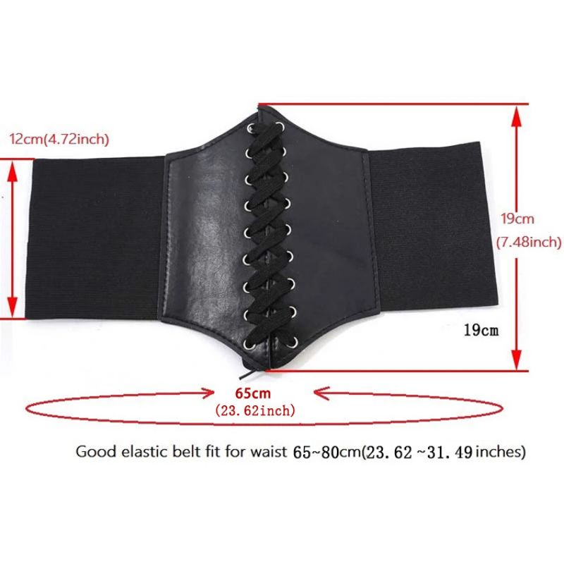 Corset en similicuir large pour femme, ceinture amincissante, élastique, serré, taille haute .