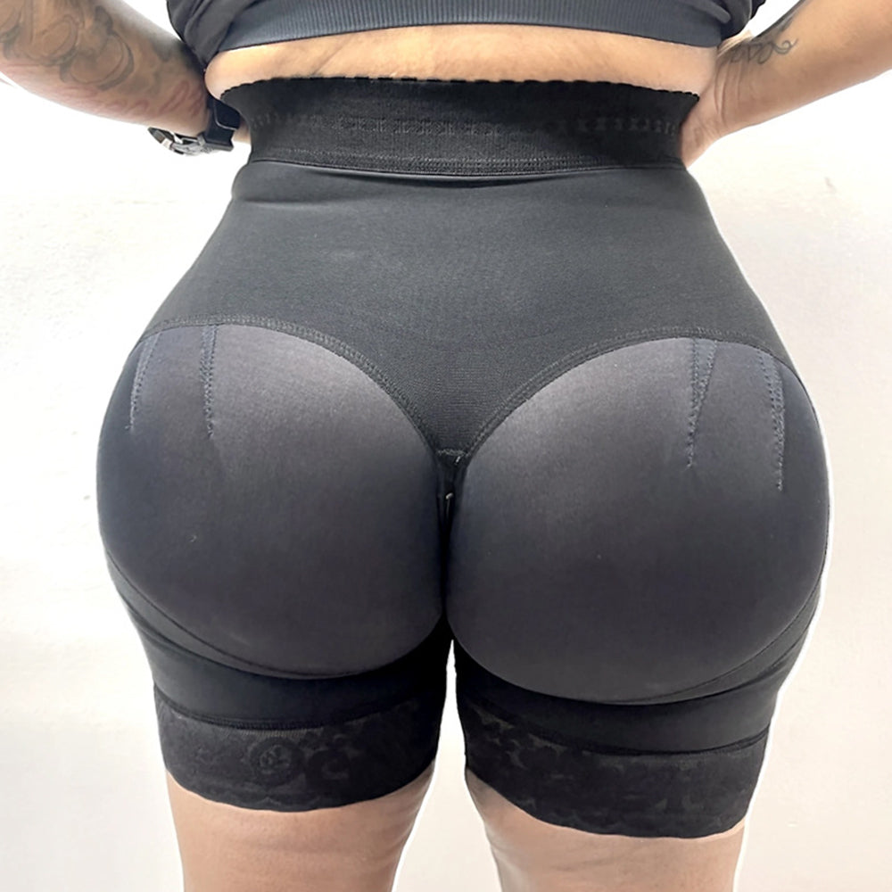 Gaine short fajas ventre plat ave rehaussements Des Fesses, fermeture 3 Crochets Courts.