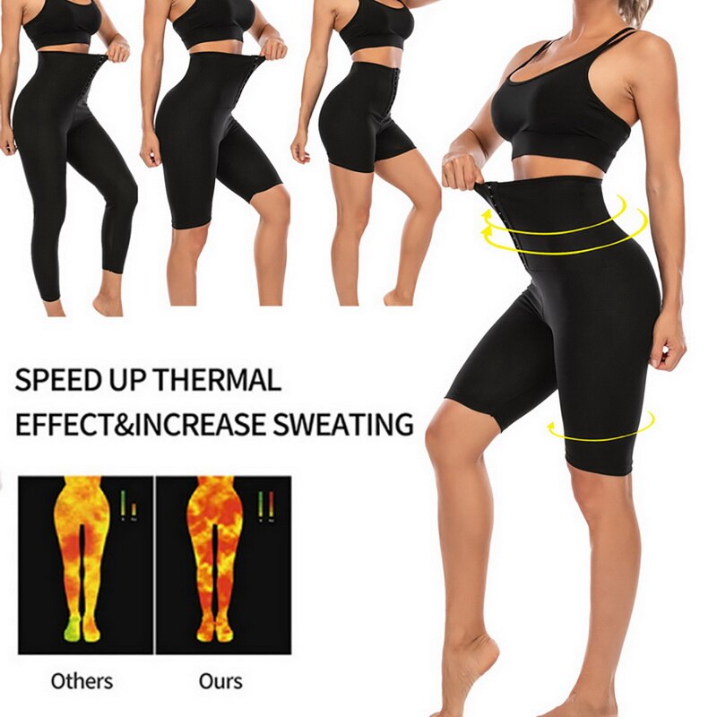 Short et legging de sudation taille haute pour femmes, grande taille