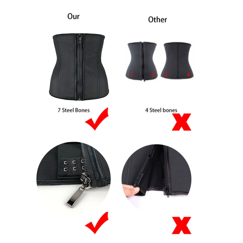 Corset gaine en latex avec fermeture éclair pour femme
Amincissante et sculptant