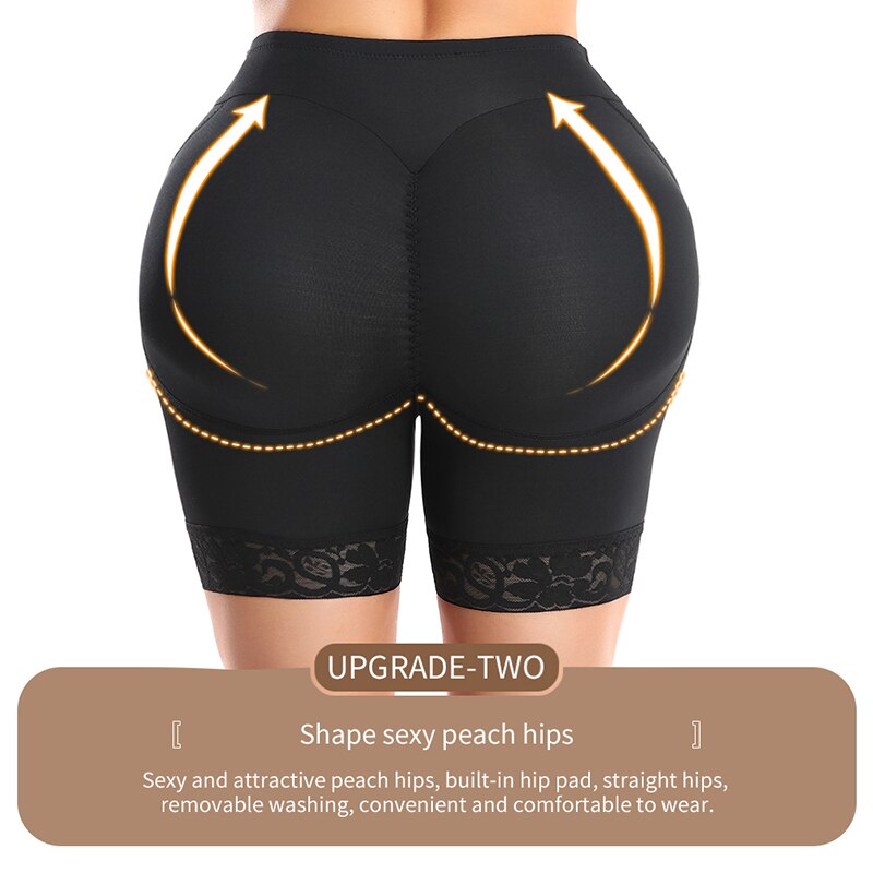 Culotte Rehausseur De Hanche Améliorée Avec Coussinets Extra Larges, Short Modelant Le Corps, Faux Cul, Gros Fesses