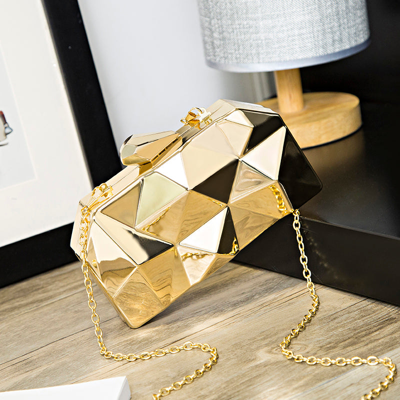 Sac À Main En Acrylique Géométrique Pour Femme, Pochette De Soirée À Chaîne Pour Un Mariage, Un Rendez-vous, Une Fête