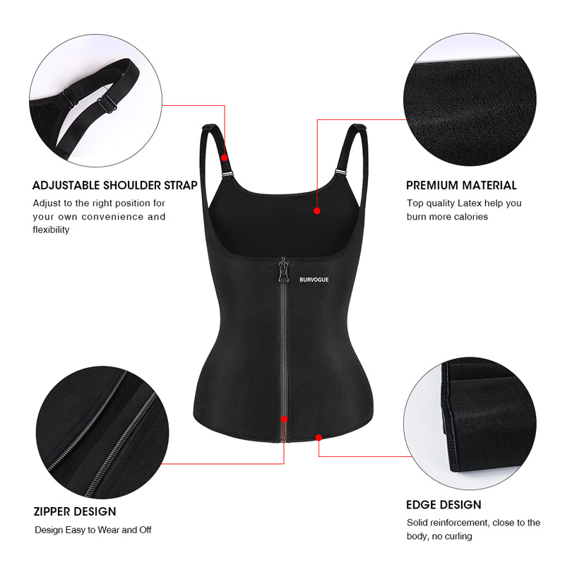 Corset En Latex Pour Femmes, Sous-vêtement Amincissant, Modelant Le Ventre, Perte De Poids, Gilet De Sueur Sauna -
