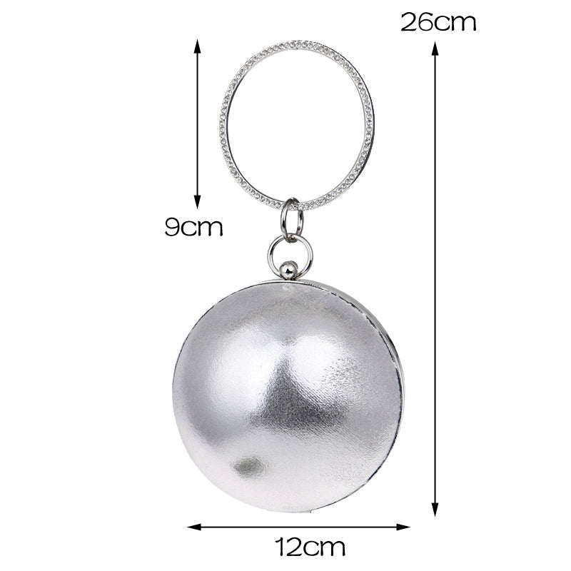 Sac À Main De Soirée Pour Femmes Avec Strass, À Bandoulière Avec Chaîne Design Boules