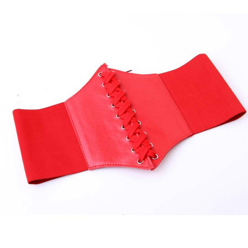 Corset en similicuir large pour femme, ceinture amincissante, élastique, serré, taille haute .