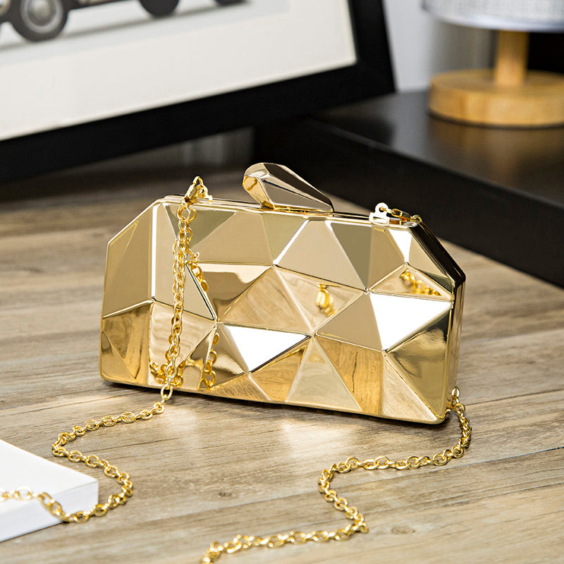 Sac À Main En Acrylique Géométrique Pour Femme, Pochette De Soirée À Chaîne Pour Un Mariage, Un Rendez-vous, Une Fête