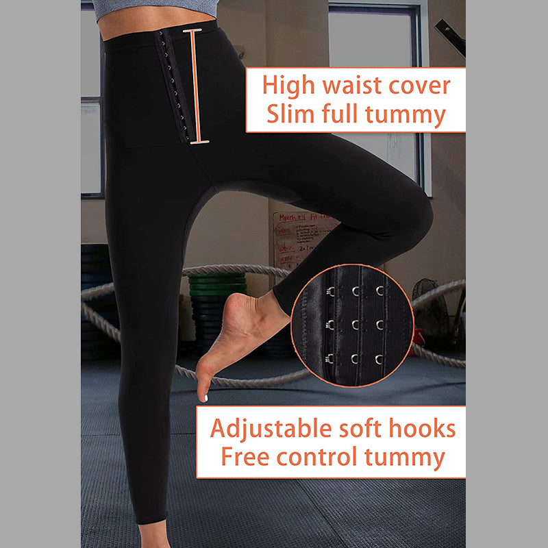 Legging de sudation taille haute, pantalons longs amincissants.