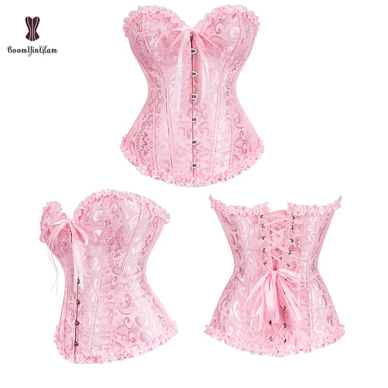Corset Moulant En Dentelle Pour Femmes, Lingerie Sexy, Corset Plissé, Taille Xs-6xl 810 # - Bustiers Et Corsets