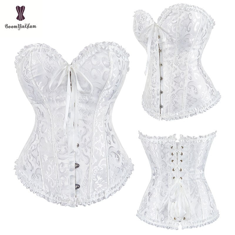 Corset Moulant En Dentelle Pour Femmes, Lingerie Sexy, Corset Plissé, Taille Xs-6xl 810 # - Bustiers Et Corsets