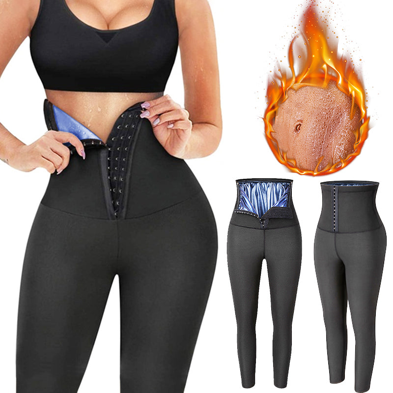 Legging de sudation taille haute, pantalons longs amincissants.