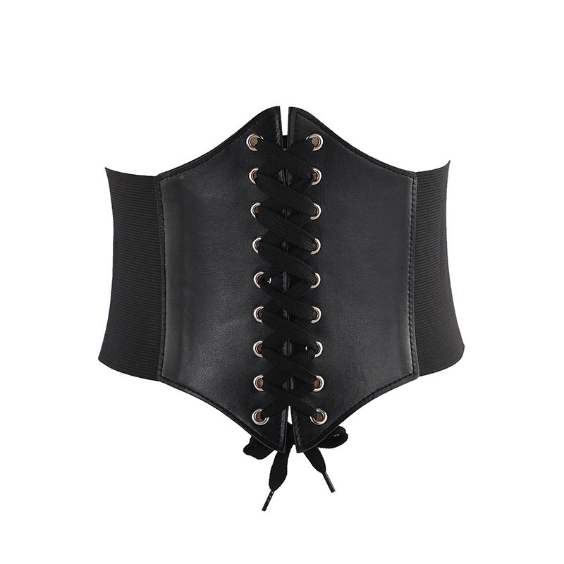 Corset en similicuir large pour femme, ceinture amincissante, élastique, serré, taille haute .
