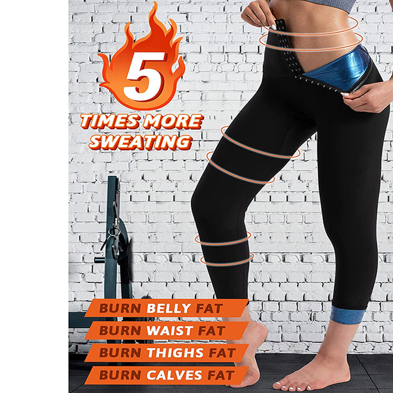 Legging de sudation taille haute, pantalons longs amincissants.