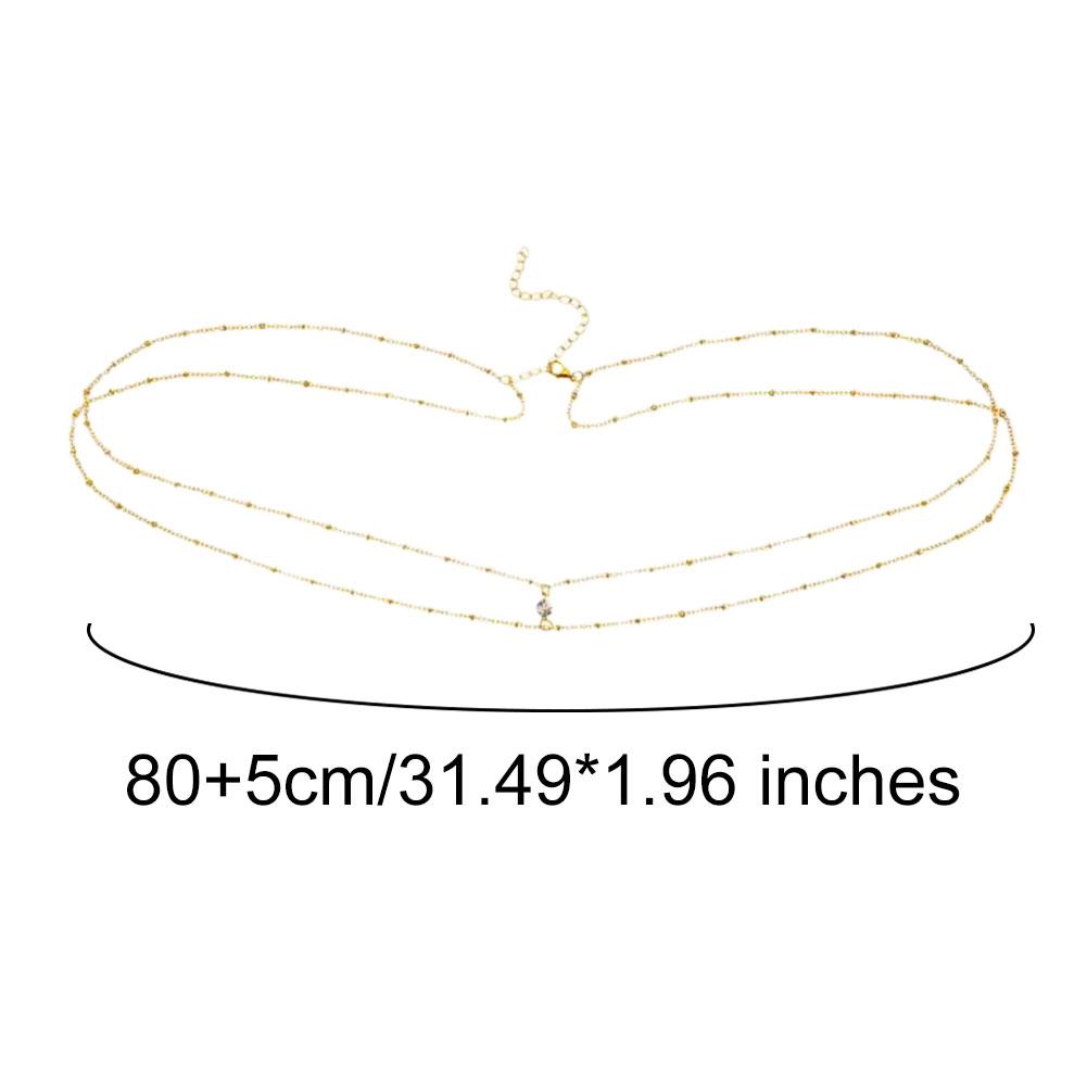 Chaines de taille double Couche avec Perle de Cuivre, Bijoux de Corps.