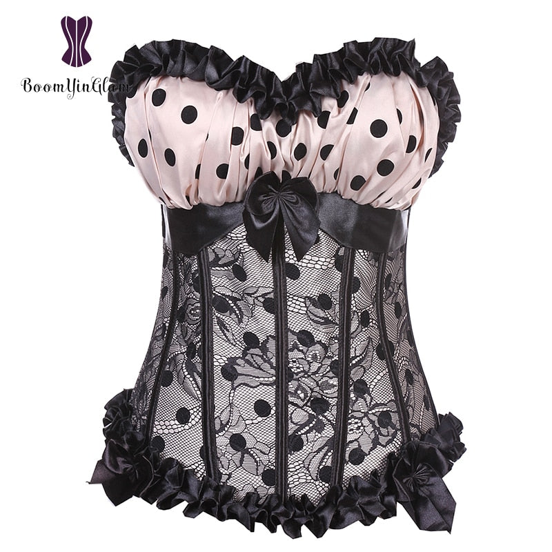 Corset en dentelle rembourré pour femmes, vêtement modelant le corps, grande taille.