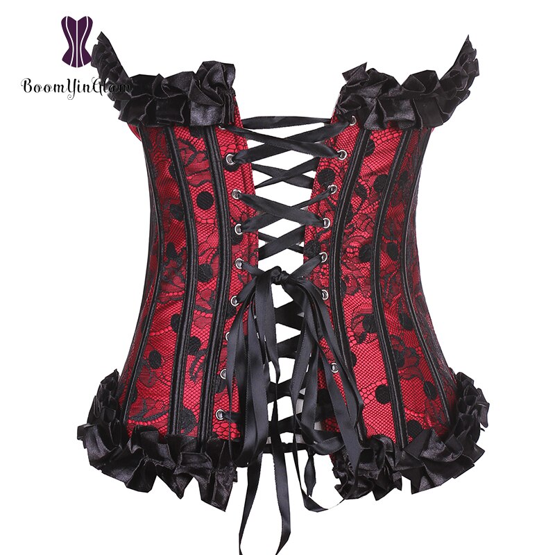 Corset en dentelle rembourré pour femmes, vêtement modelant le corps, grande taille.