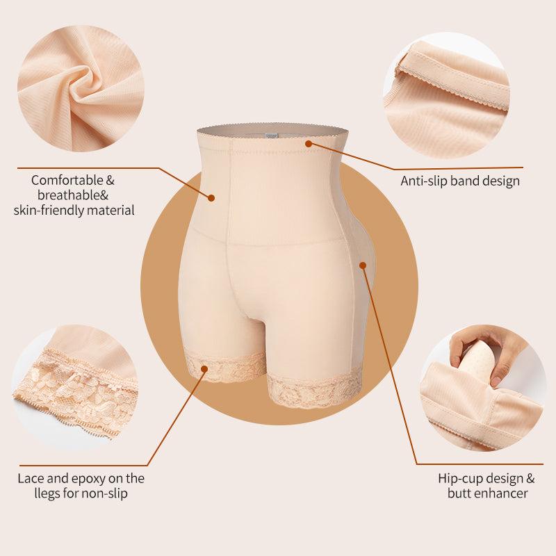 Short gaine taille haute ,incorporée coussinets ,Sans Couture.