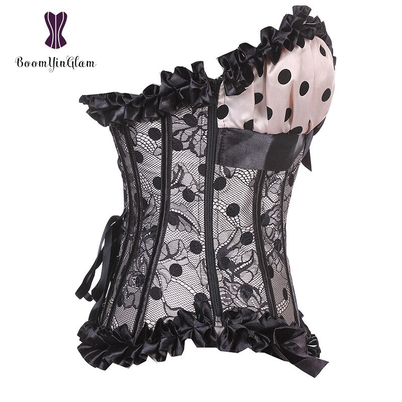 Corset en dentelle rembourré pour femmes, vêtement modelant le corps, grande taille.