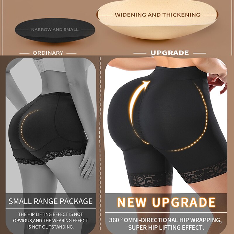 Culotte Rehausseur De Hanche Améliorée Avec Coussinets Extra Larges, Short Modelant Le Corps, Faux Cul, Gros Fesses